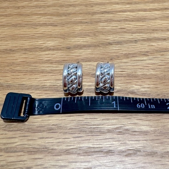 Silver tone Hoop cuff Earrings - Picture 6 of 6